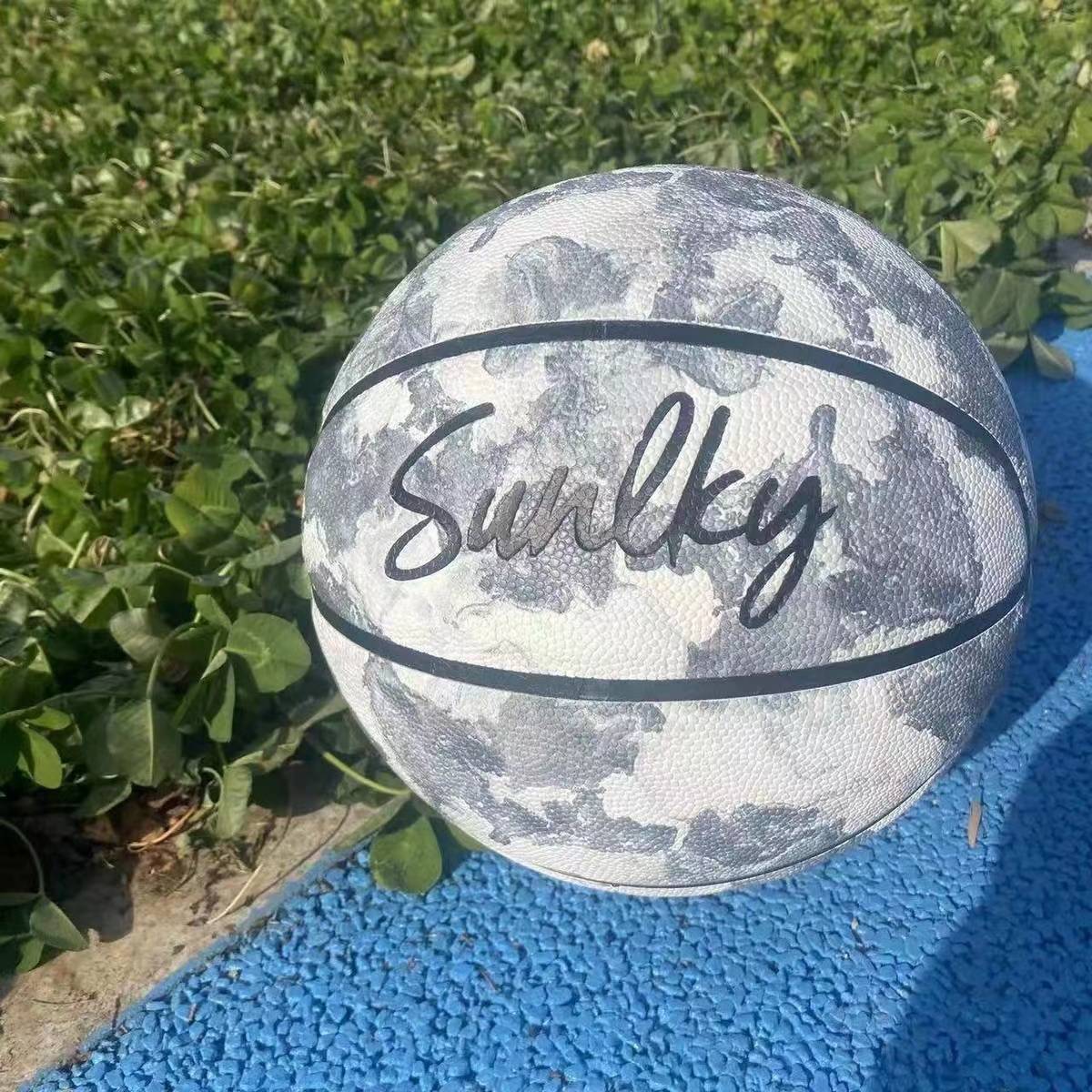 Senior High School Entrance Examination Adult No. 7 Pink Butterfly Girls No. 6 Basketball PU, hygroscopic, wear -resistant anti -slip high bomb high bombs training basketball