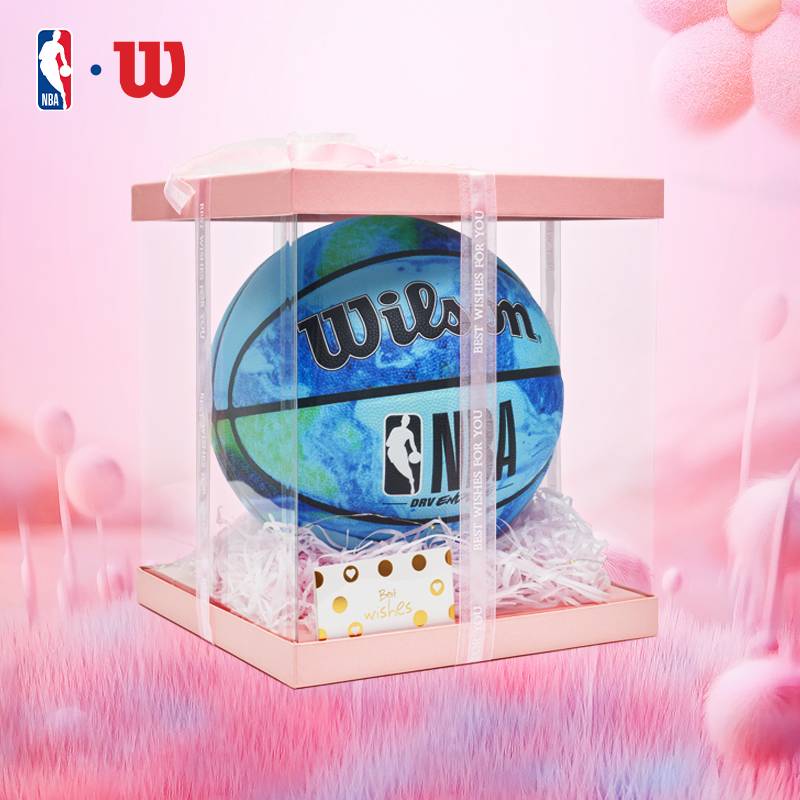Wilson Wilson NBA co -branded tie -dyed basketball No. 7 gift box installed Earth marine elements actual combat training