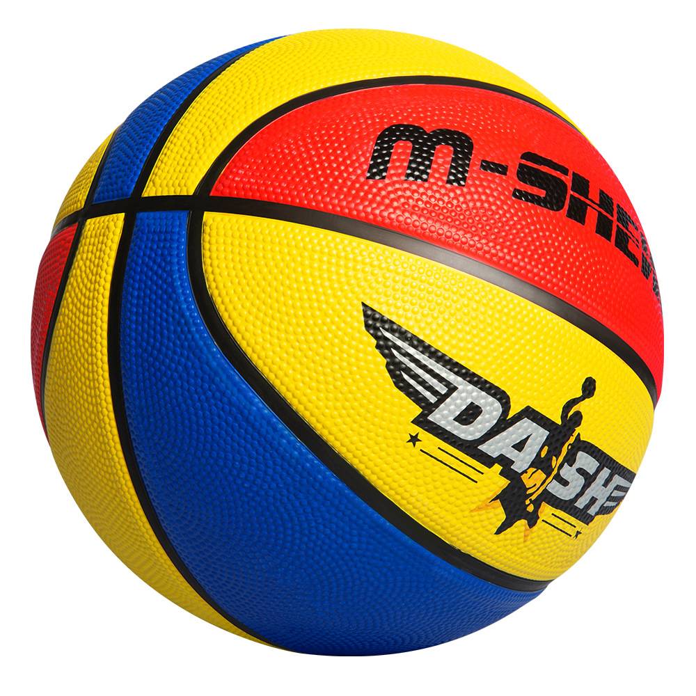 Primary and Middle School Student No. 2 No. 3 No. 7 Rubber Basketball Red, Yellow, Blue, 4 -color rubber cartoon children's basketball
