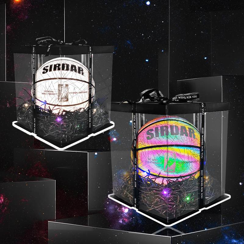 Genuine reflective basketball luminous luminous fluorescence 7 limited edition cool 520 gift engraving children No. 5 blue ball