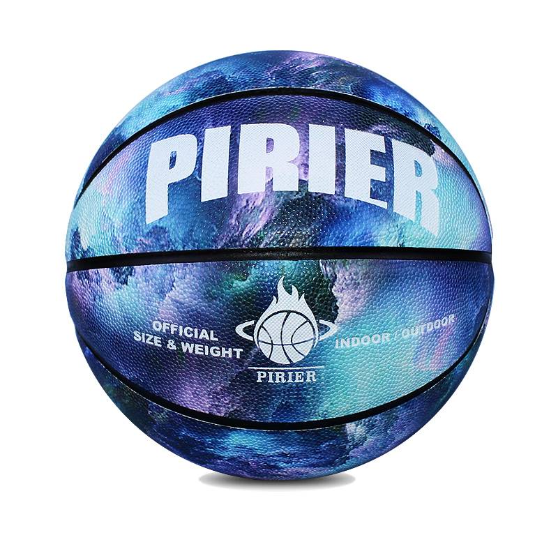 Pirier genuine Starry Sky Personality No. 7 Basketball, wear -resistant, anti -slip, dirty, soft leather hand 5 blue ball