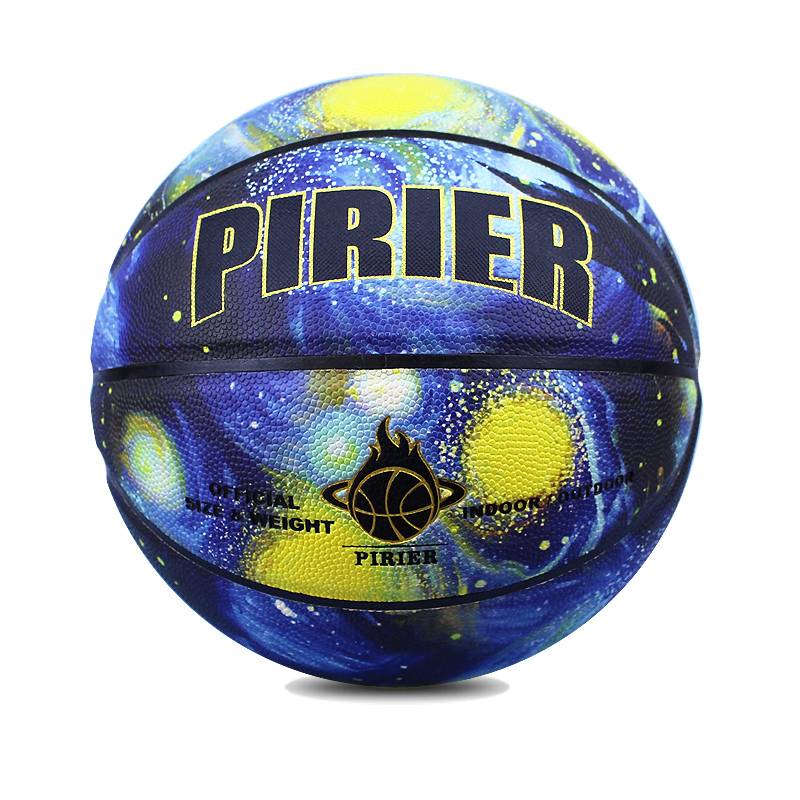 Pirier genuine Starry Sky Personality No. 7 Basketball, wear -resistant, anti -slip, dirty, soft leather hand 5 blue ball