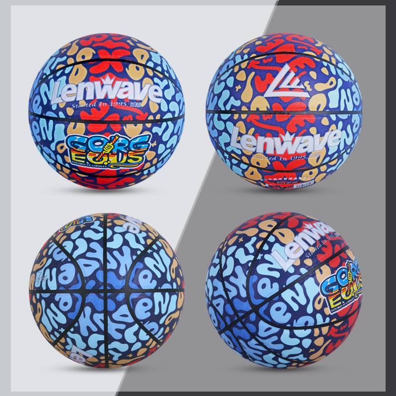 Langwei Basketball Genuine No. 7 Elf Ball Girls Special 2024 New Graffiti Official Website Street Competition Blue Ball