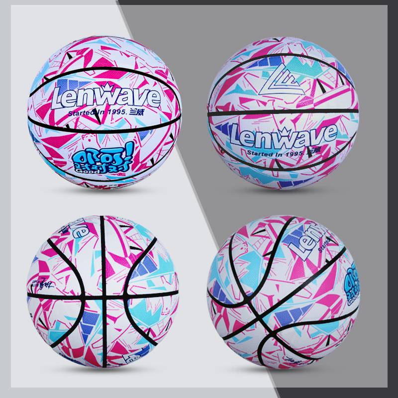 Langwei Basketball Genuine No. 7 Elf Ball Girls Special 2024 New Graffiti Official Website Street Competition Blue Ball
