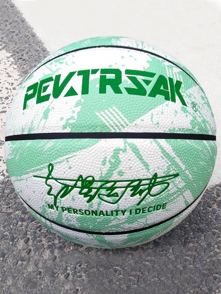 Genuine basketball outdoor cement ground -resistant dermis feel No. 7 competition No. 6 male and female student middle school entrance examination special blue ball