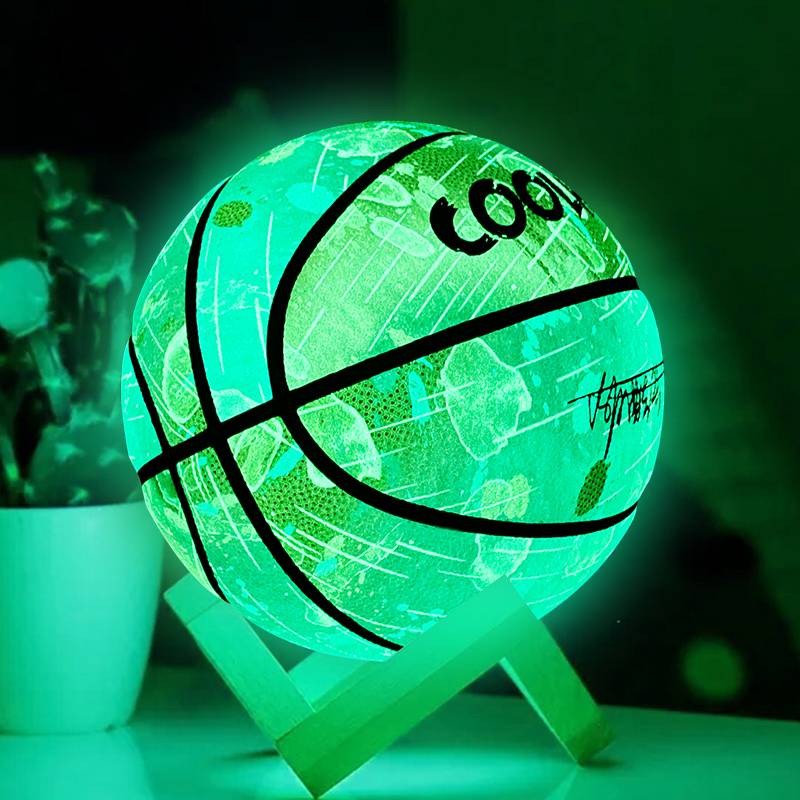 Luming Lighting Basketball No. 7 No. 5 Children's Student Adult Competition Indoor and Outside Fight -resistant soft leather fluorescent birthday gift