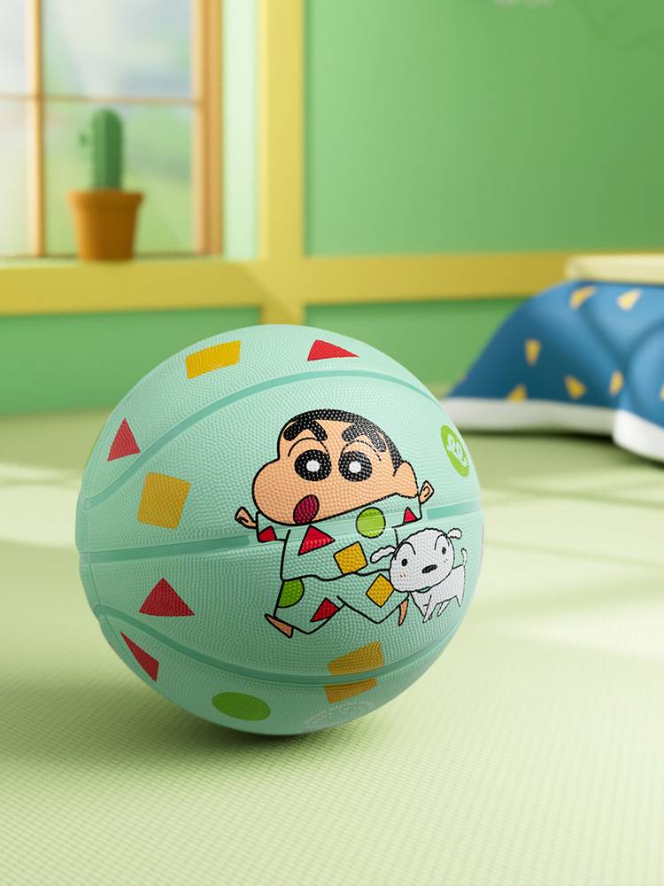 WCC joint Crayon Shin -new No. 7 rubber basketball genuine indoor and outdoor universal children adult blue ball birthday gift