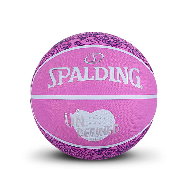SPALDING Sibodine official Pink Blue Rubber No. 6 Basketball indoor and outdoor universal competition professional training basketball