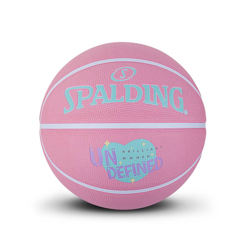 SPALDING Sibodine official Pink Blue Rubber No. 6 Basketball indoor and outdoor universal competition professional training basketball