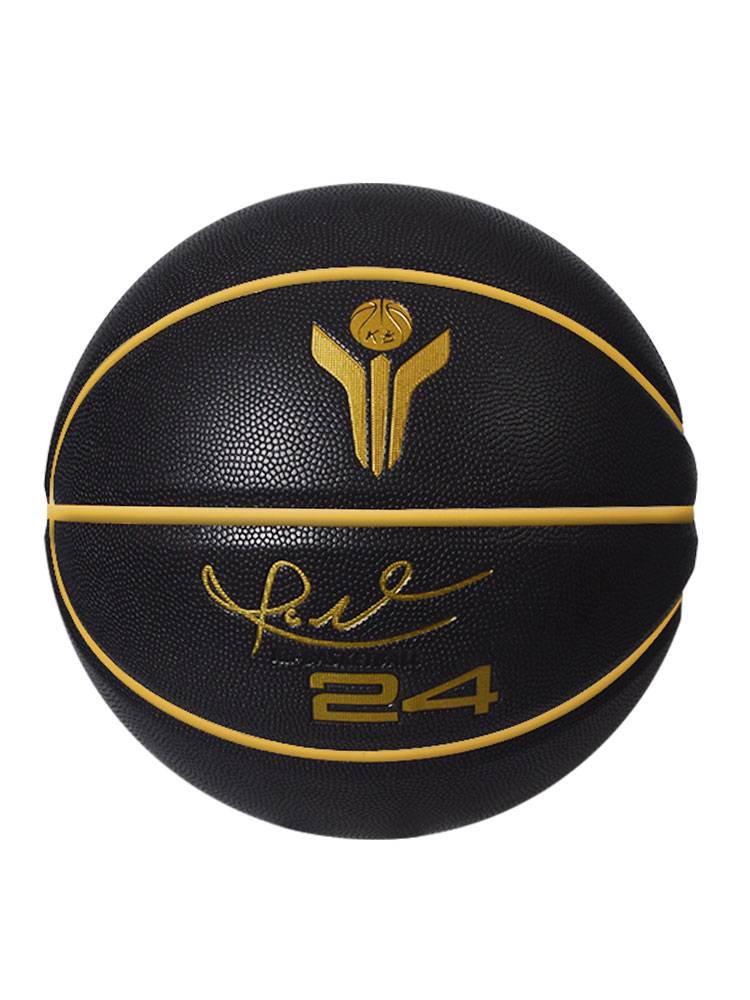 Black Mamba Basketball No. 7 Kobe Gift Box Black Gold Signature Limited Edition Black Real Cowhide Primary School Blue Blue 24 Seven