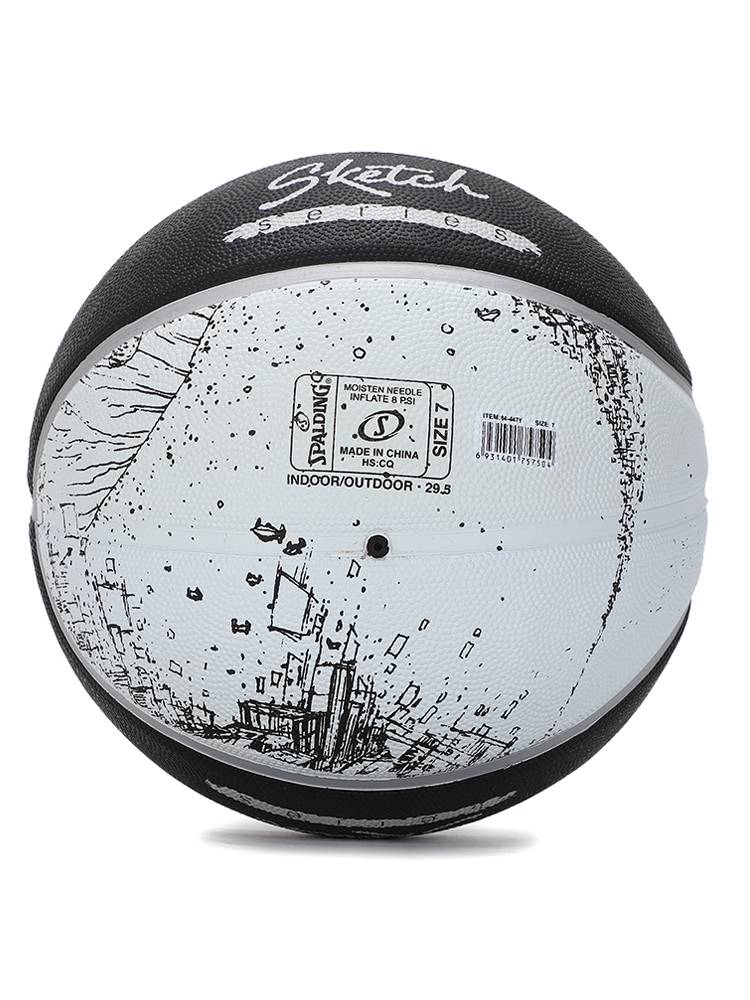 SpalDing Sibbing Basketball Men's official authentic basketball street graffiti sketch No. 7 cement ground basketball