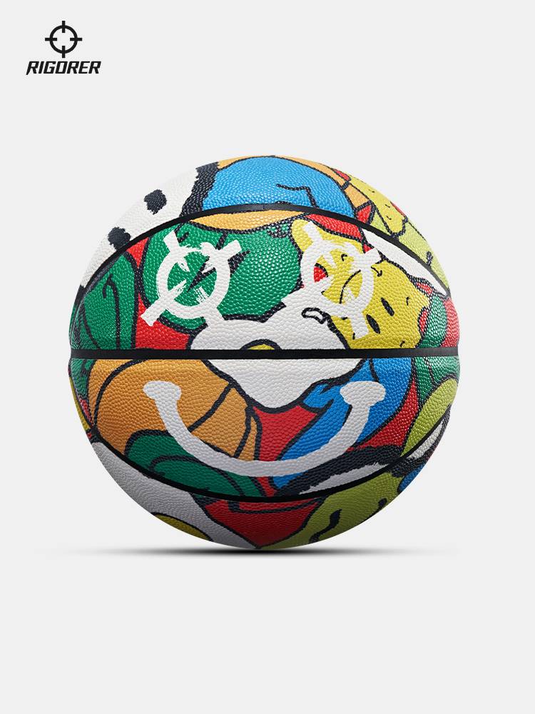 Persistent adult standard No. 7 Sports Outdoor Professional Training wear -resistant anti -sliding outdoor weird smile face PU basketball