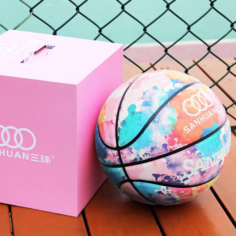 Basketball gift counter genuine blue blue ball gift box packaging No. 4 No. 5 No. 6 No. 5 Children special boys