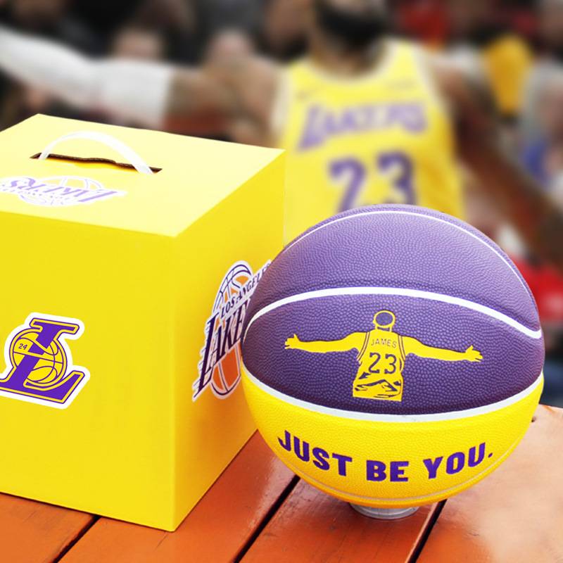 Basketball gift counter genuine blue blue ball gift box packaging No. 4 No. 5 No. 6 No. 5 Children special boys
