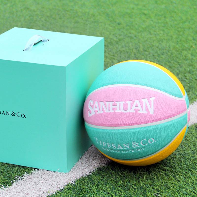 Basketball gift counter genuine blue blue ball gift box packaging No. 4 No. 5 No. 6 No. 5 Children special boys