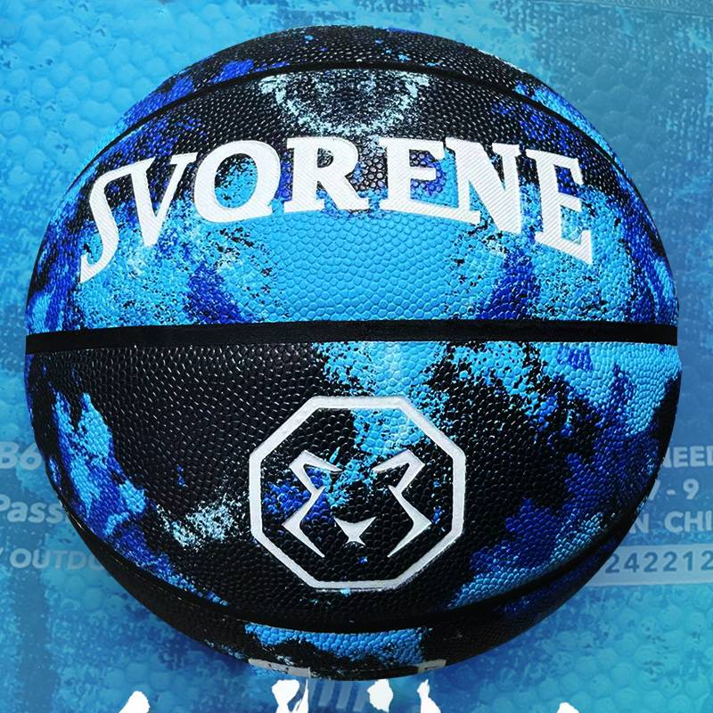 Entrance Examination No. 5 No. 6, wear -resistant anti -skid basketball junior high school children No. 6 7 primary school men and women graffiti blue ball
