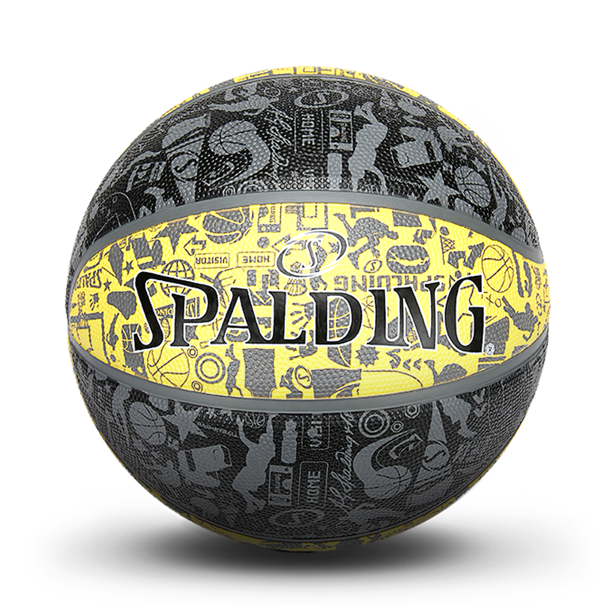 SPALDING Sibadine official street graffiti standard No. 7 rubber basketball outdoor basketball gift