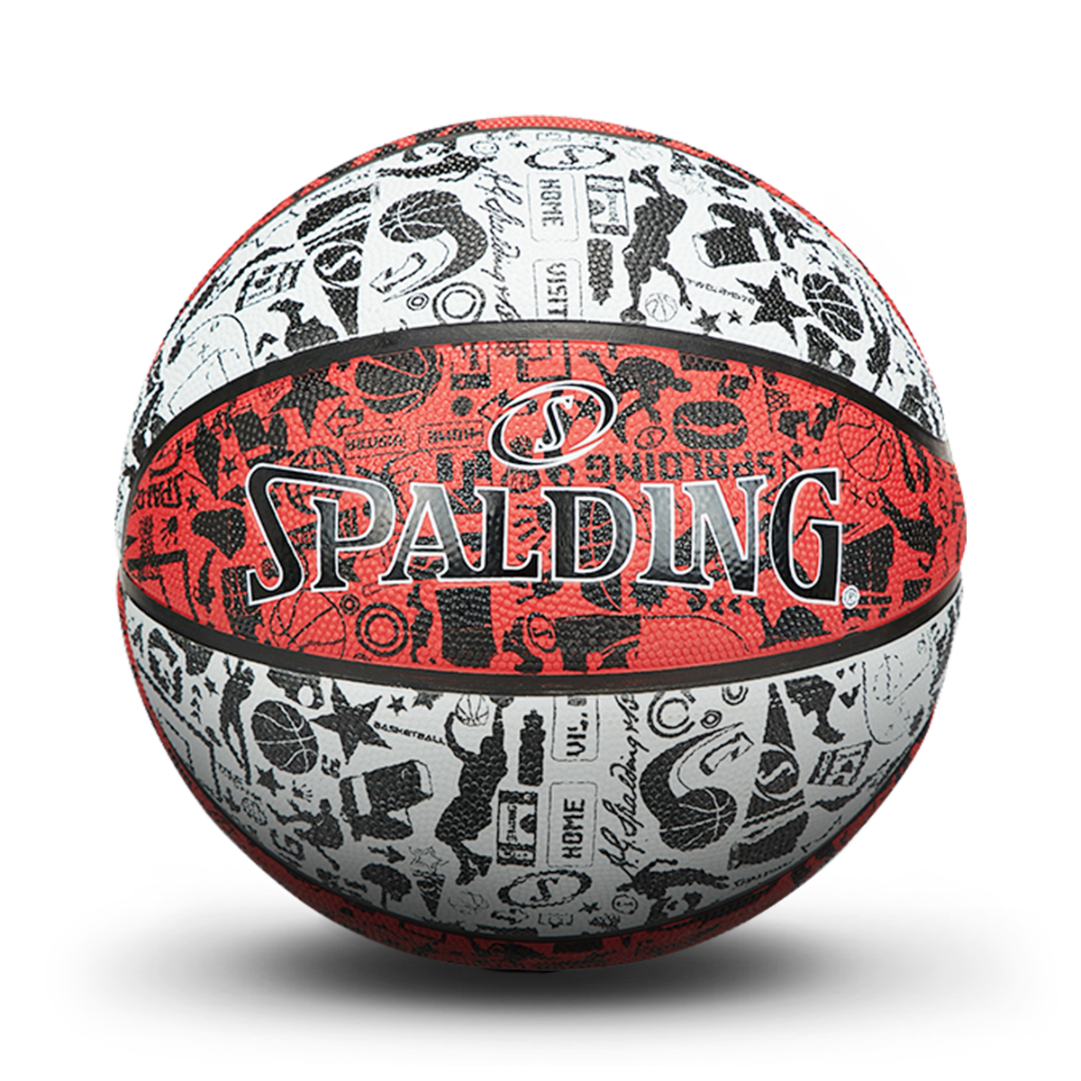 SPALDING Sibadine official street graffiti standard No. 7 rubber basketball outdoor basketball gift