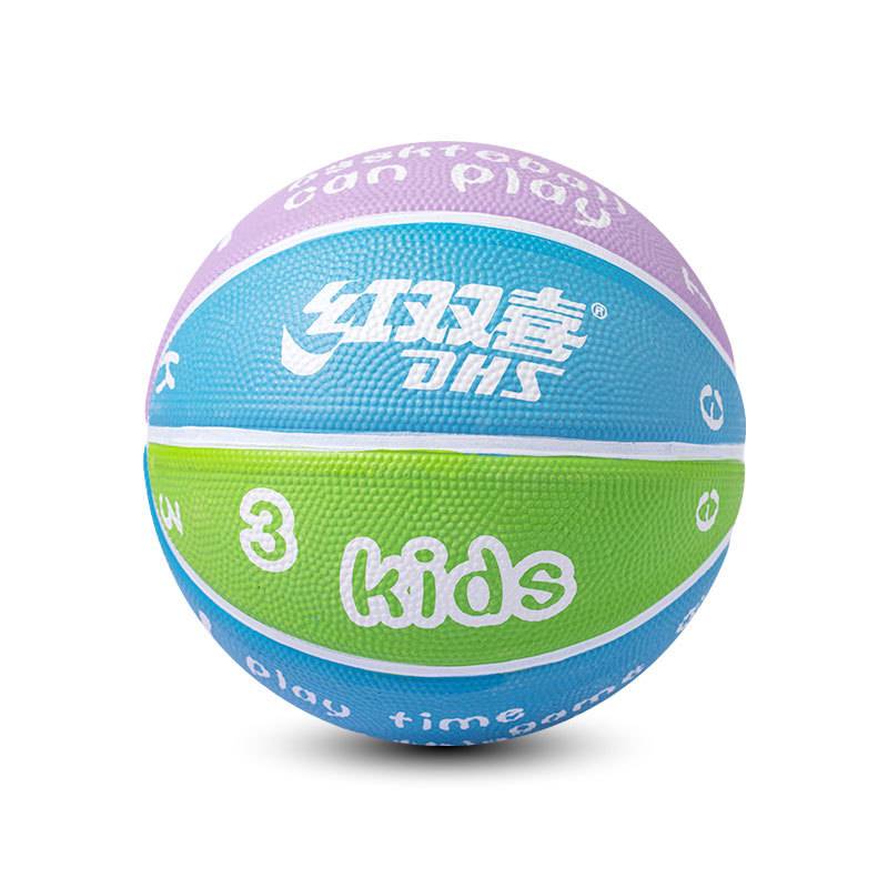 Red Shuangxi/DHS Children's Kindergarten is made of No. 3 Rubber Basketball FB300-12 Children's Outblowing Rubber Material