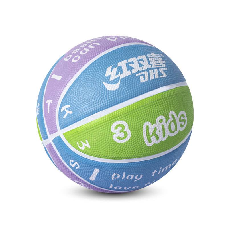 Red Shuangxi/DHS Children's Kindergarten is made of No. 3 Rubber Basketball FB300-12 Children's Outblowing Rubber Material