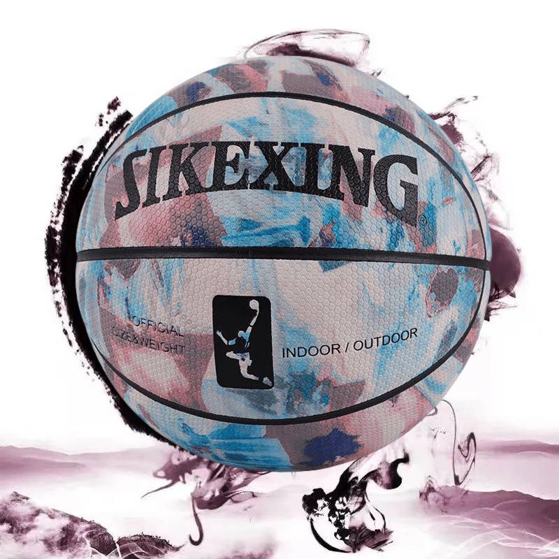 No. 7 regular basketball cement floor, hygroscopic anti -skid competition training ball girl middle school entrance examination special basketball children's blue ball