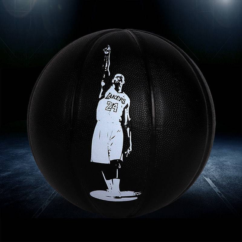 Black Mambarobby Memorial 7/7 adult basketball indoor and outdoor abrasion -resistant soft leather high -primary school student competition