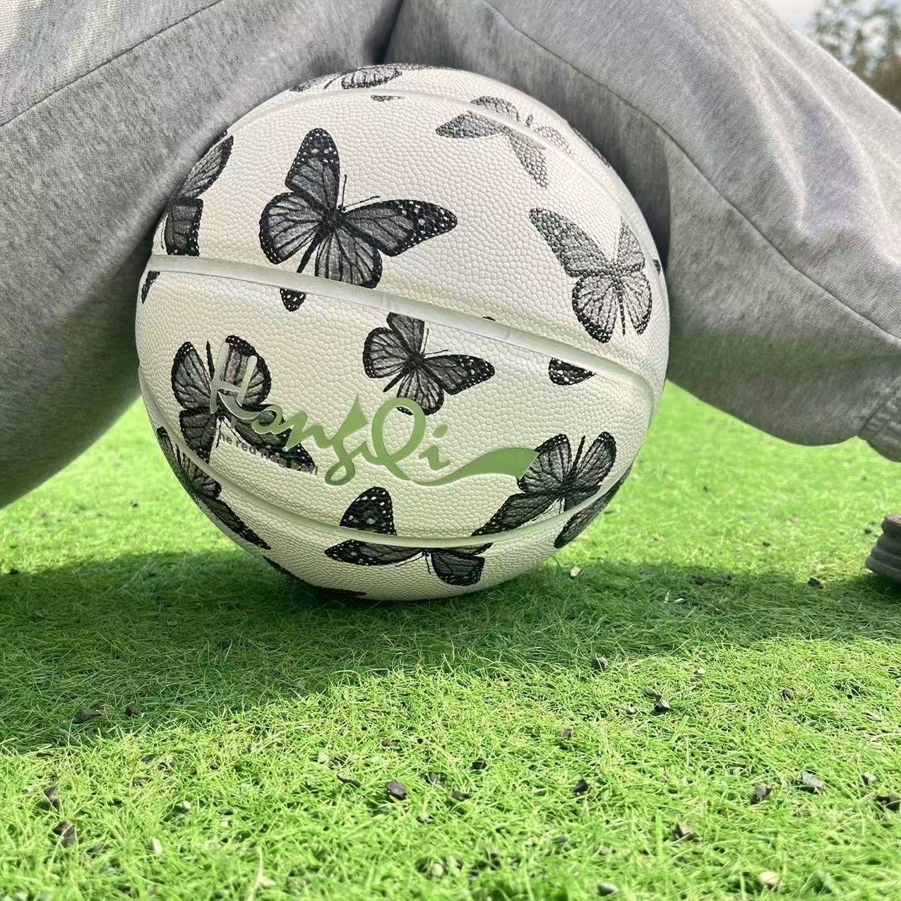 Basketball Genuine Girls Middle School Entrance Examination Special Middle Entrance Examination 567 Primary School Students Anti -Slip -resistant Children's Blue Ball
