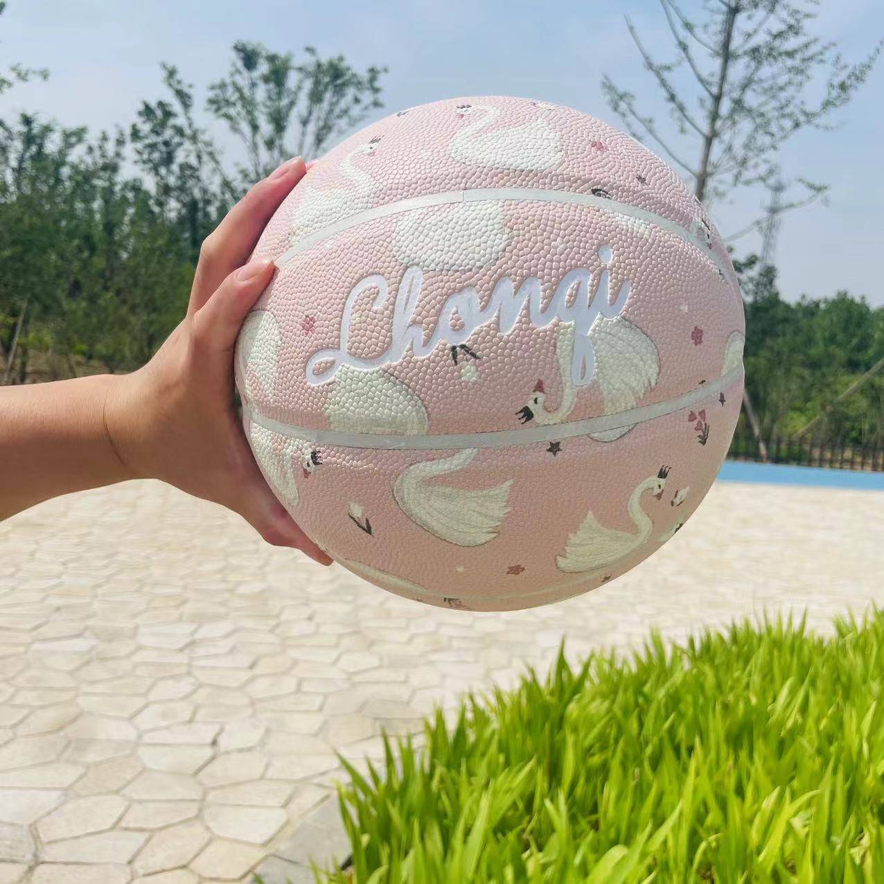 Stabing ້ Basketball outdoor cement ground -resistant soft leather feel 7 competition No. 6 male and female students in the middle school entrance examination special entrance examination