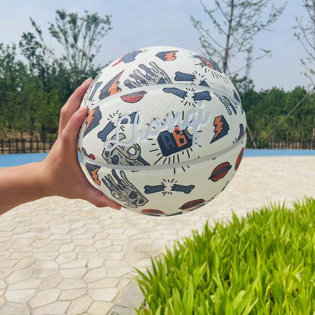 Stabing ້ Basketball outdoor cement ground -resistant soft leather feel 7 competition No. 6 male and female students in the middle school entrance examination special entrance examination