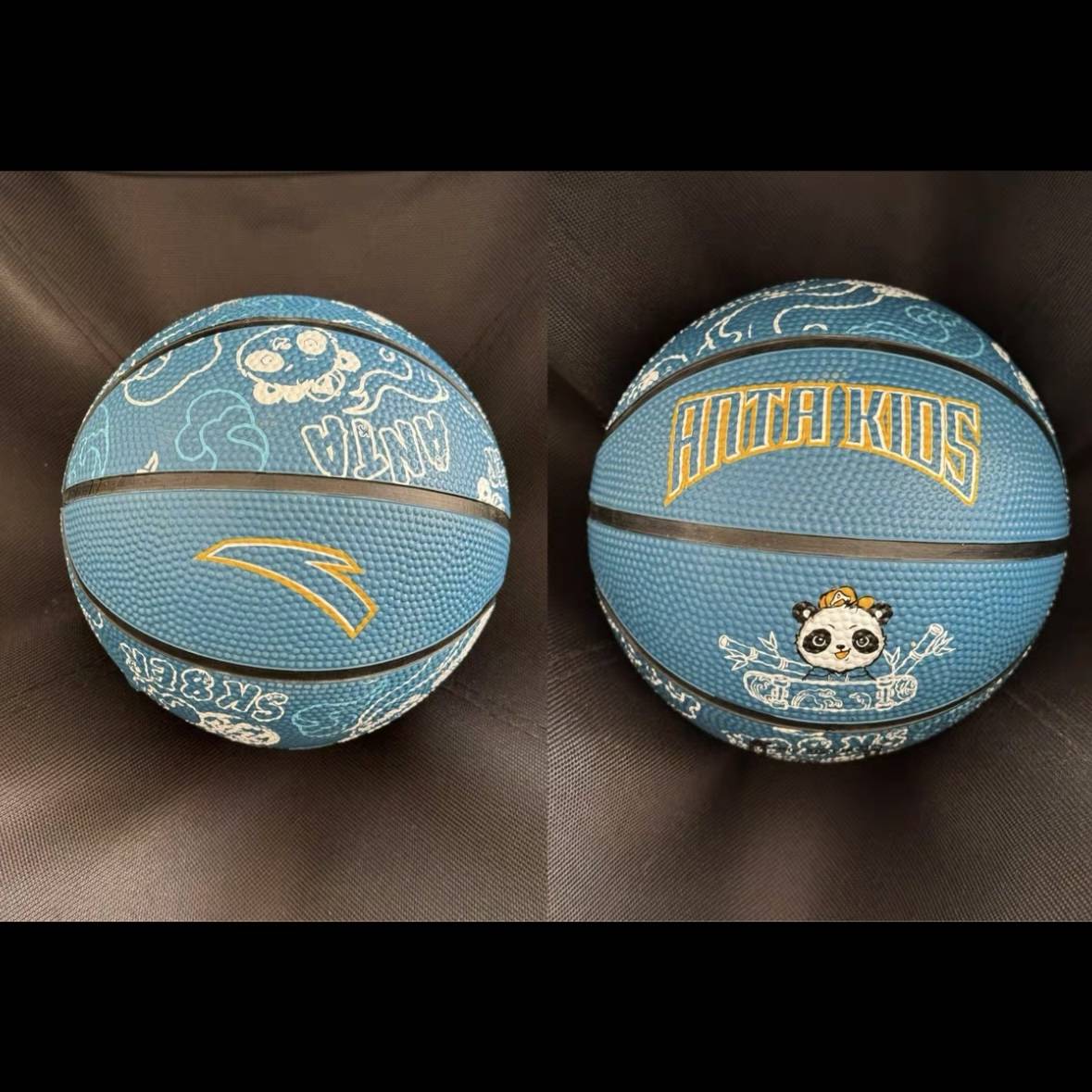 Anta genuine small basketball mini No. 1 baby ball collecting lunches rubber small leather ball dribble training speed