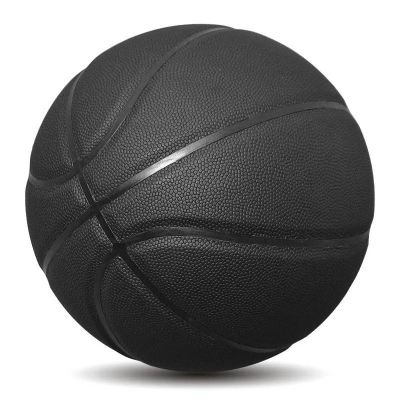 White basketball Black Basketball No. 7 Anti -slip and wear -resistant cement floor basketball leather ball feel no logo