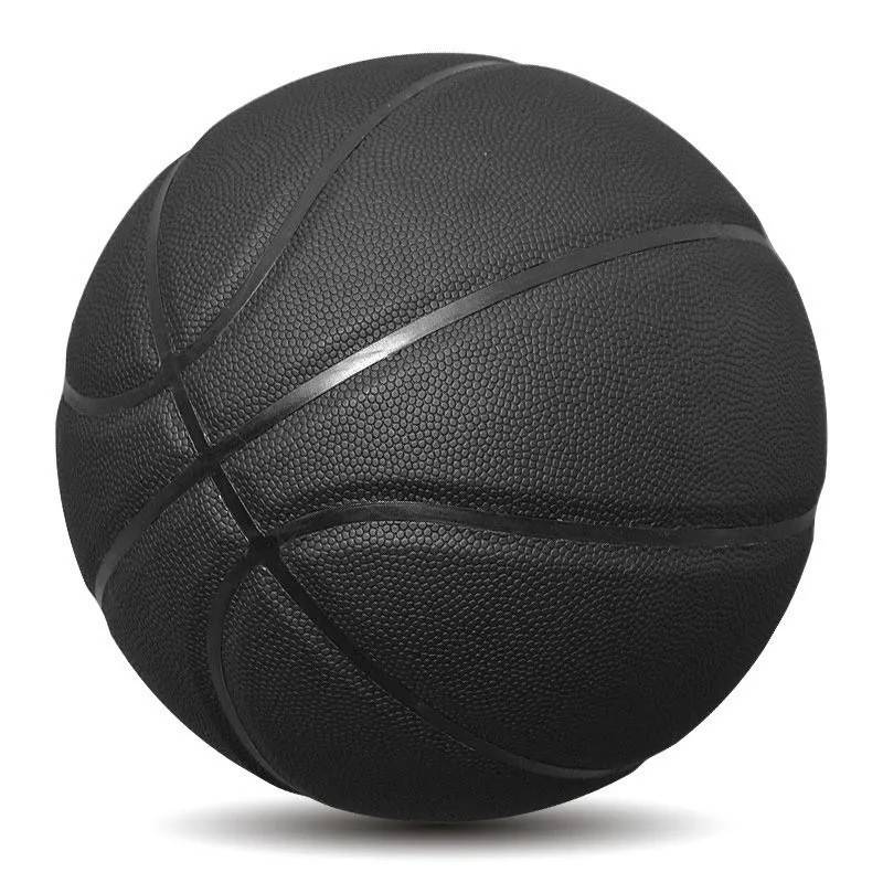 White basketball Black Basketball No. 7 Anti -slip and wear -resistant cement floor basketball leather ball feel no logo