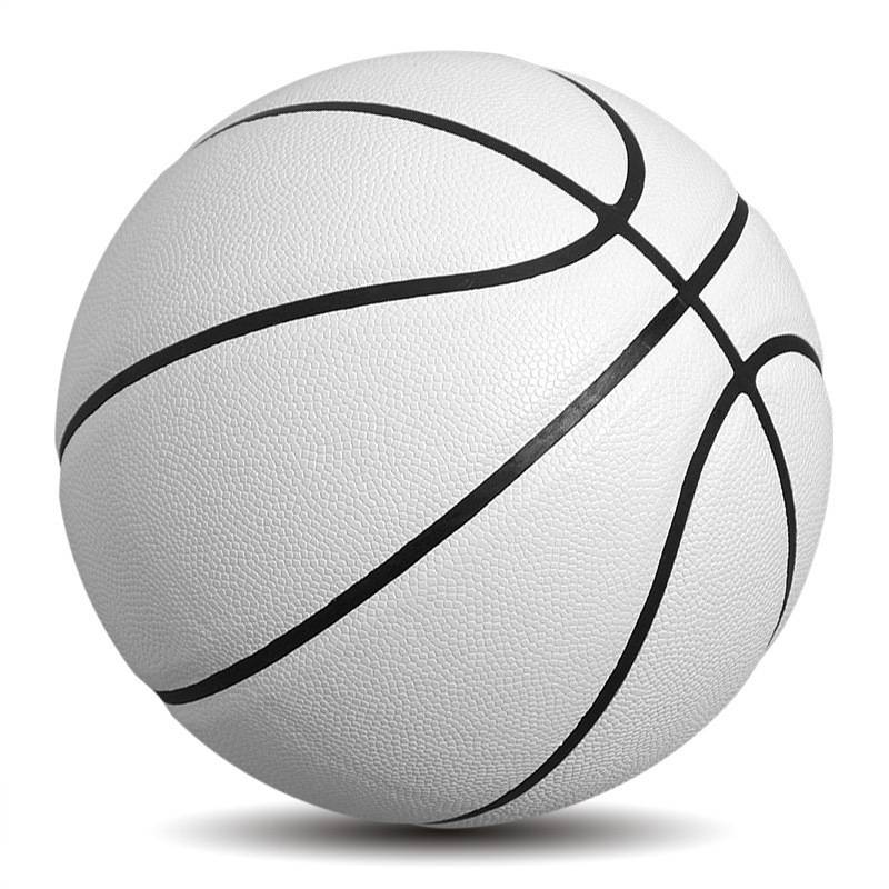 White basketball Black Basketball No. 7 Anti -slip and wear -resistant cement floor basketball leather ball feel no logo