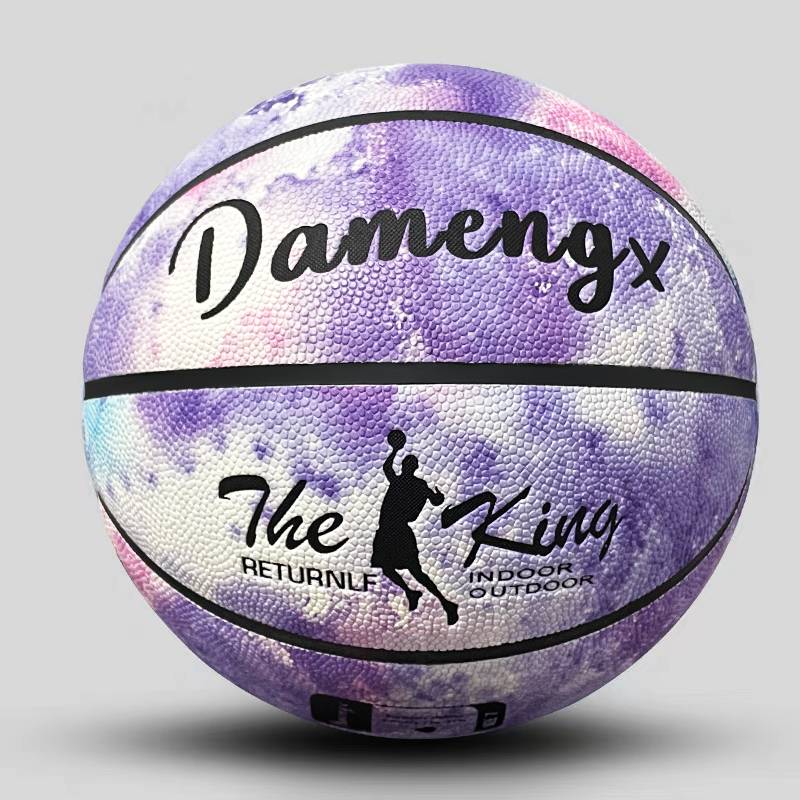 Basketball Girls No. 6 Pink White, wear -resistant, anti -slip soft leather, genuine junior high school student adult competition test