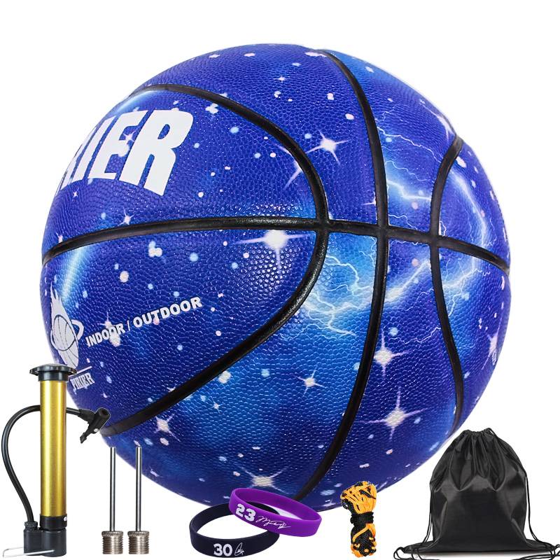 Jordan Union Famous Star Personality No. 7 Basketball, abrasion -resistant, anti -slip, dirty, high bomb soft leather, student No. 5 blue ball