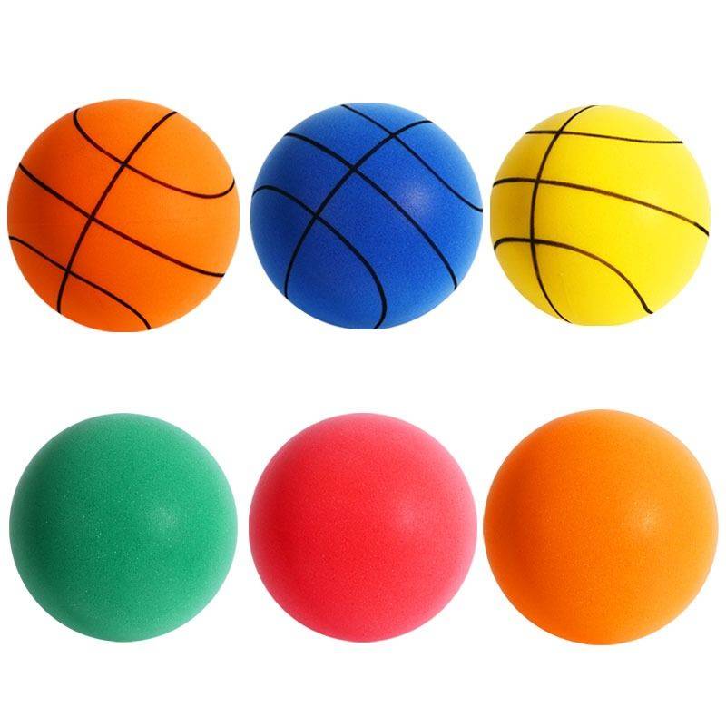 Silent basketball Children's Room Silent Training No. 5 Adult Toys Elastic Passion Paper Plugs and Basket Blue Ball