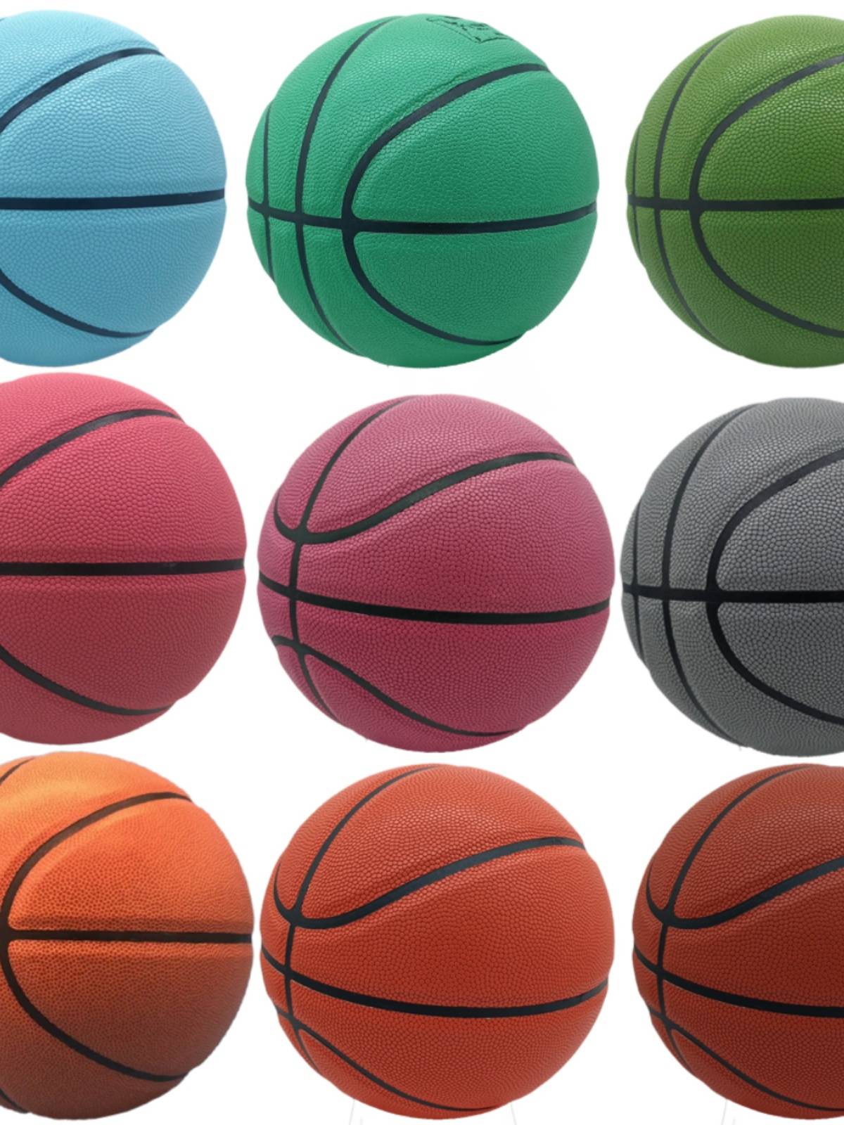 Basketball Children No. 5 kindergarten special customized engraving No. 7 elementary school students training solid color basketball no logo blue ball