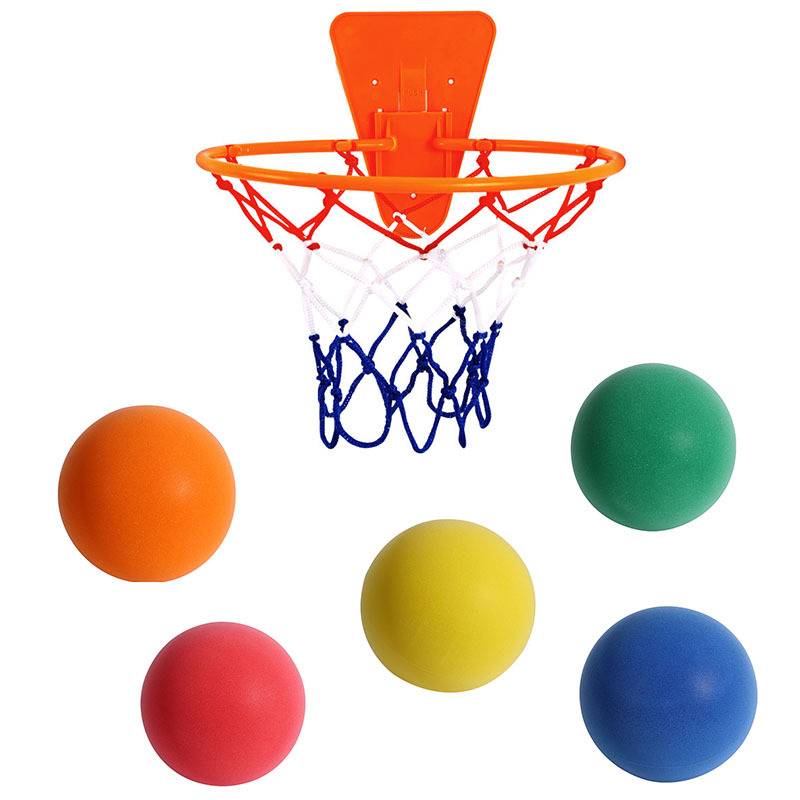 Factory direct selling indoor mute children basketball No. 7 basketball mute ball toy silently shooting blue ball