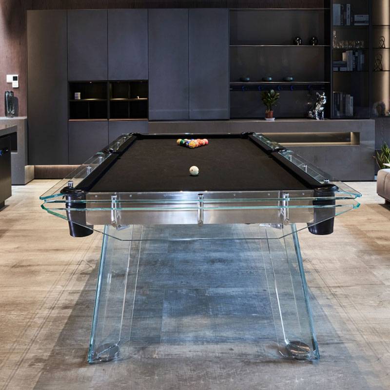 HiBoy billiard table household standard type commercial American black 8 crystal glass table ball room room nine ball case
