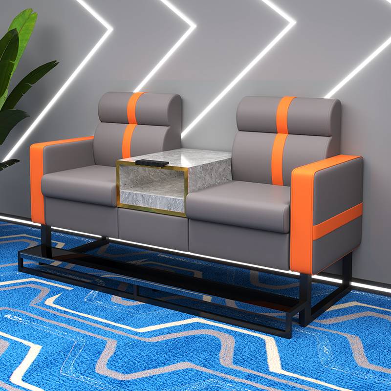 Gray+orange high -end vertical line version double