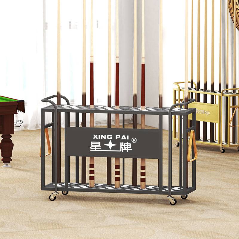 The tabletop is placed on the pool stands of the pool stand of the pool stand of the club setting of the standing ball stand in the pole shelf