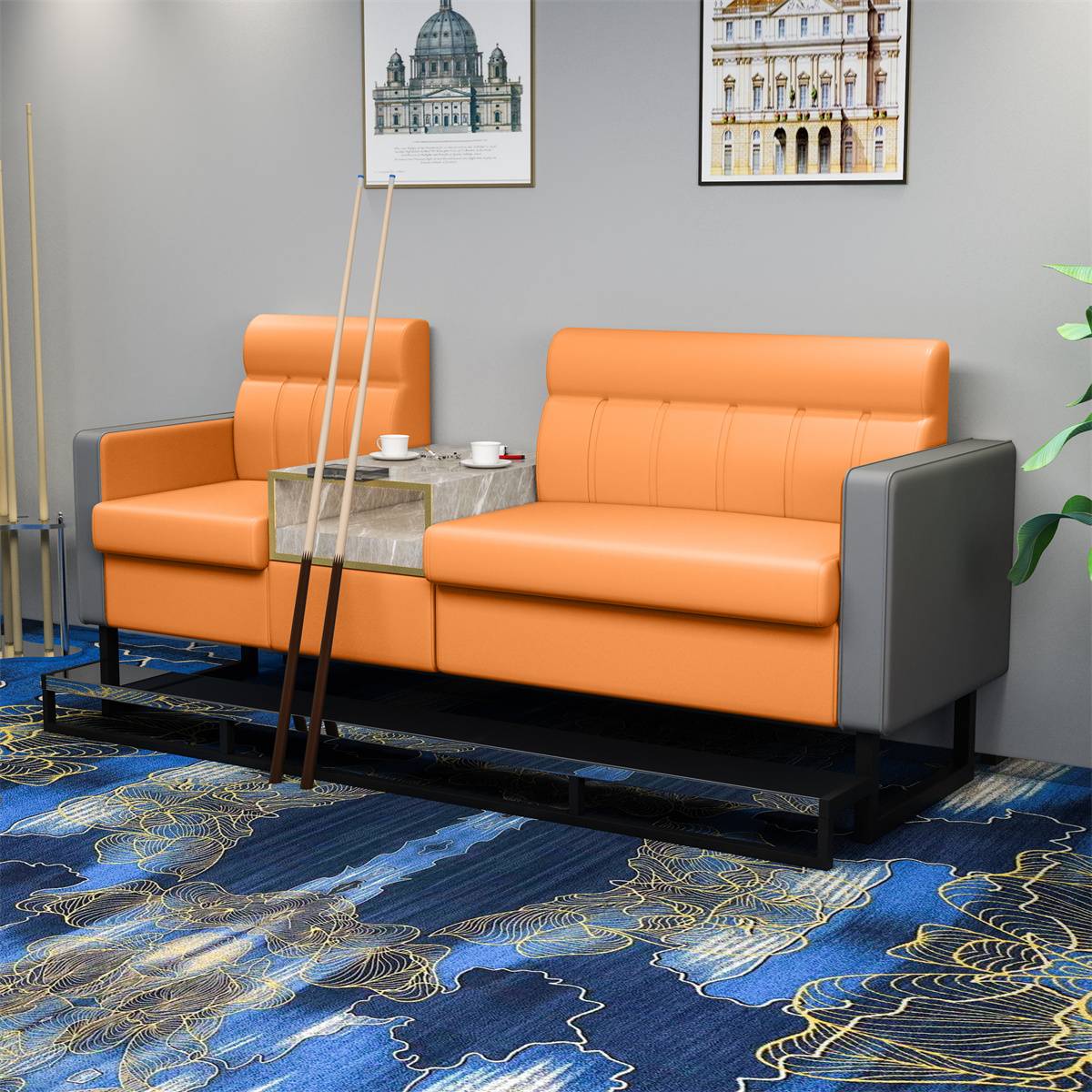 Flagship-three-person-orange gray doubles