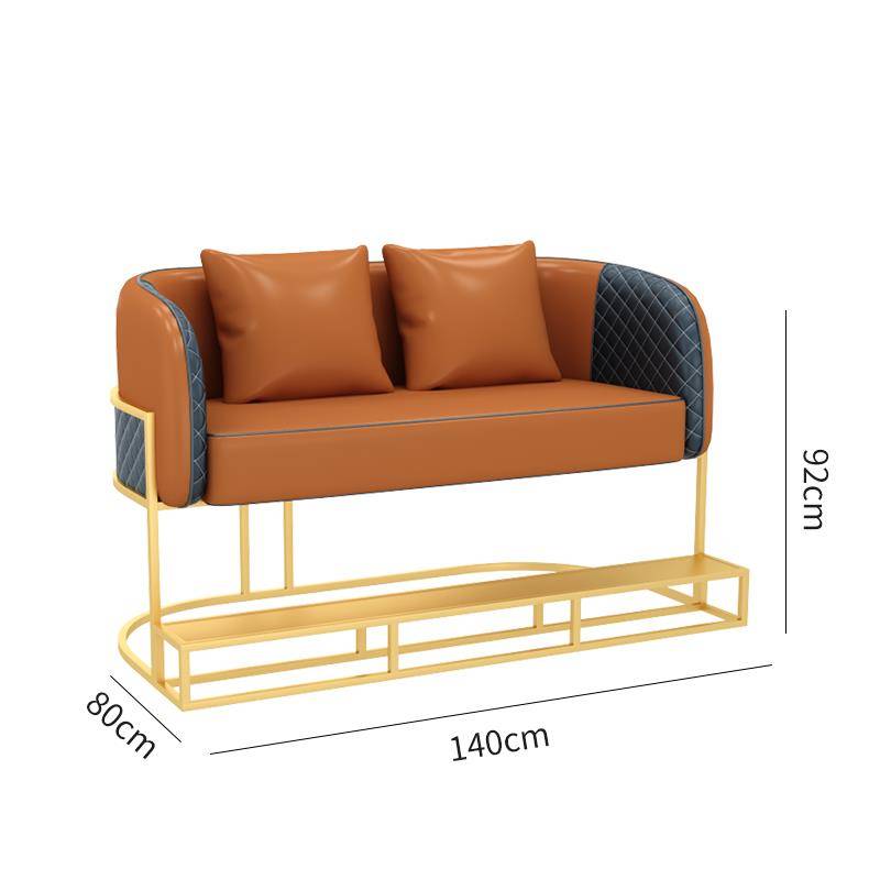 Double sofa (plus height strip) orange