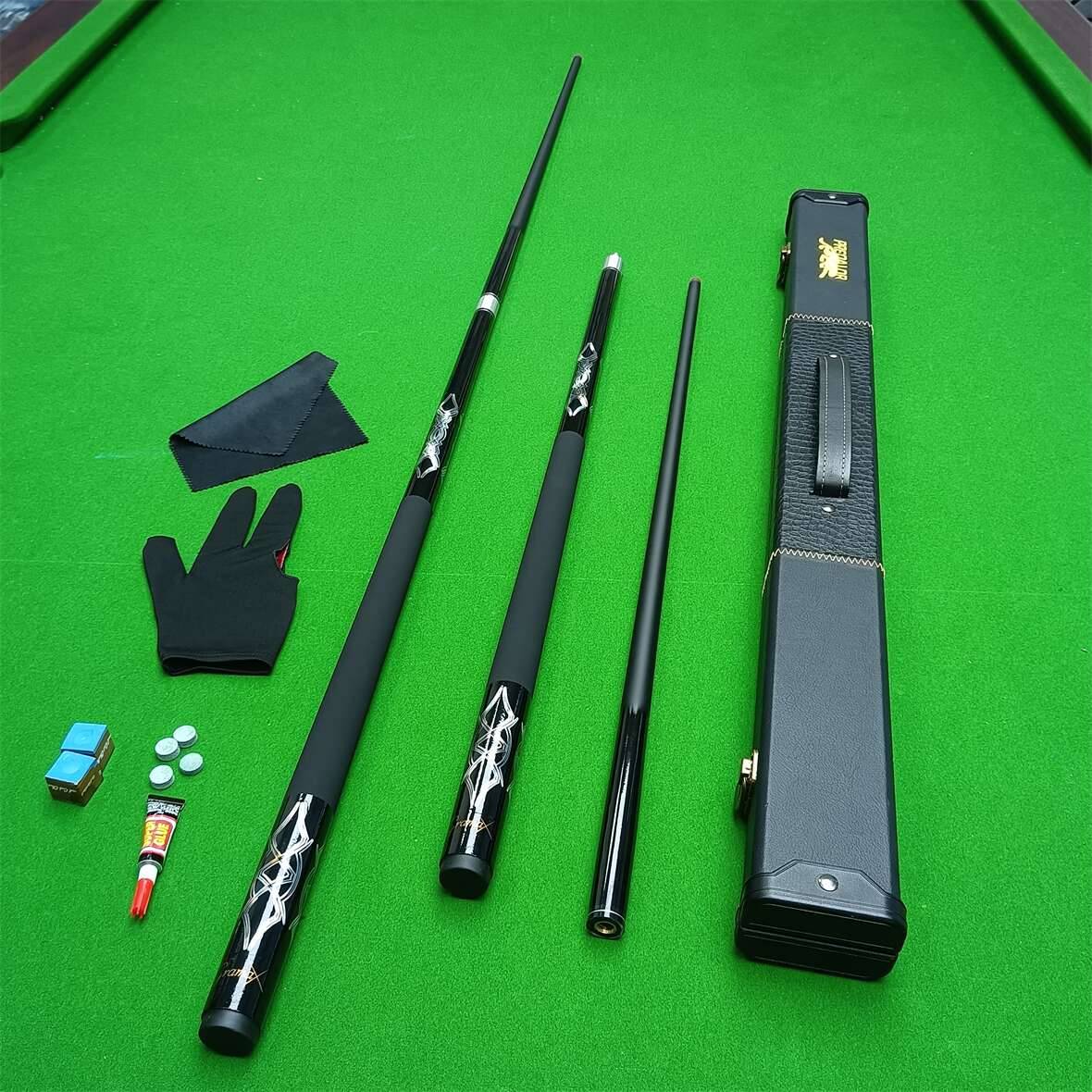 Carbon silver black single -pole+velvet box (middle head)