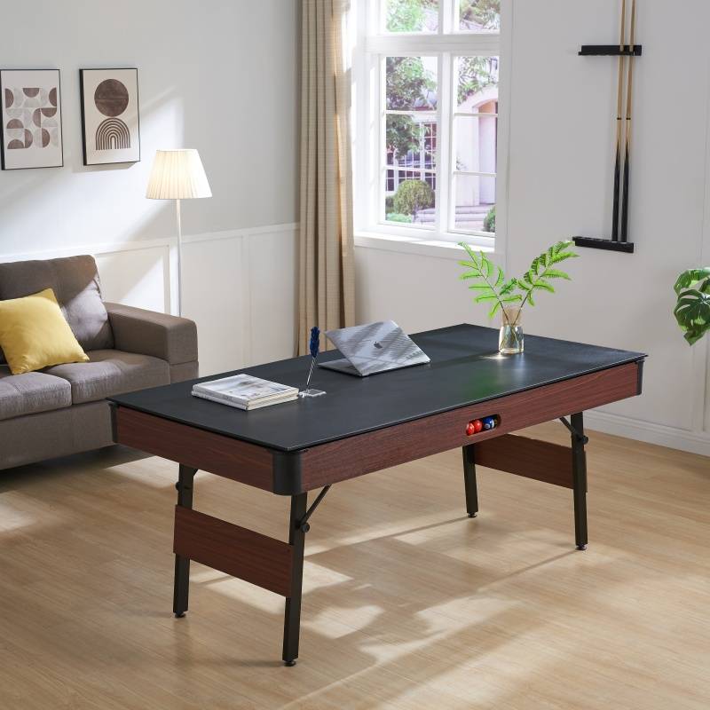 Children's table ball table can fold the home multi -function multi -function three -in -one indoor ping -pong conference table automatically returned to the ball Black Badai