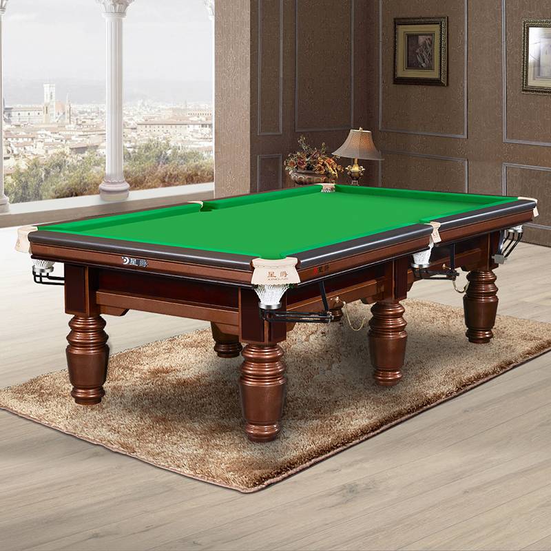 Star Jue T8 large -scale ball room commercial billiard table Trumpors endorsement home competition Black eight American billiard table