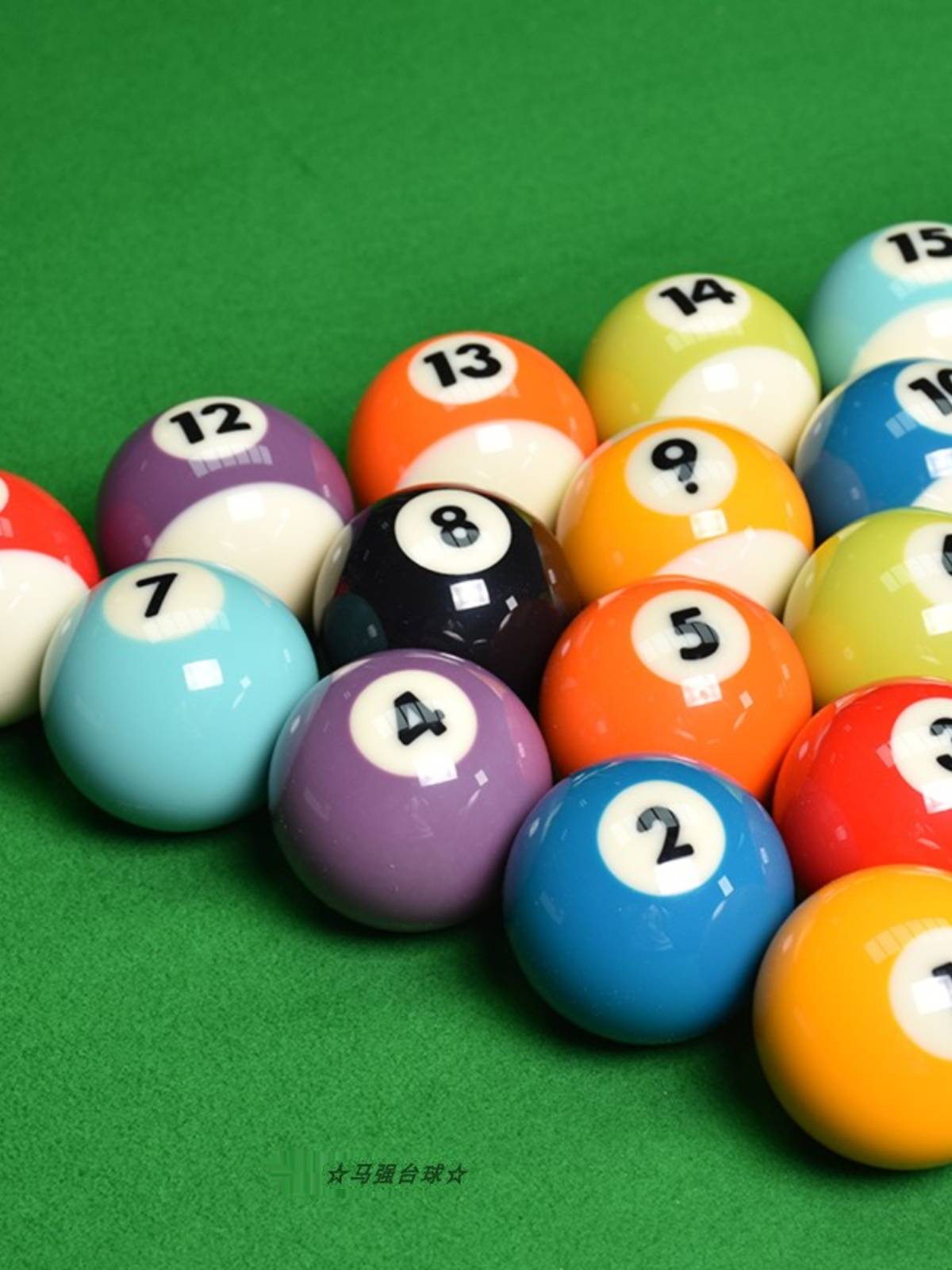 Yan Meiya Lieutenant Black Bad Belle Crystal Ball Ball Sixteen Color 57.2mm Chinese Billiards Top Channel