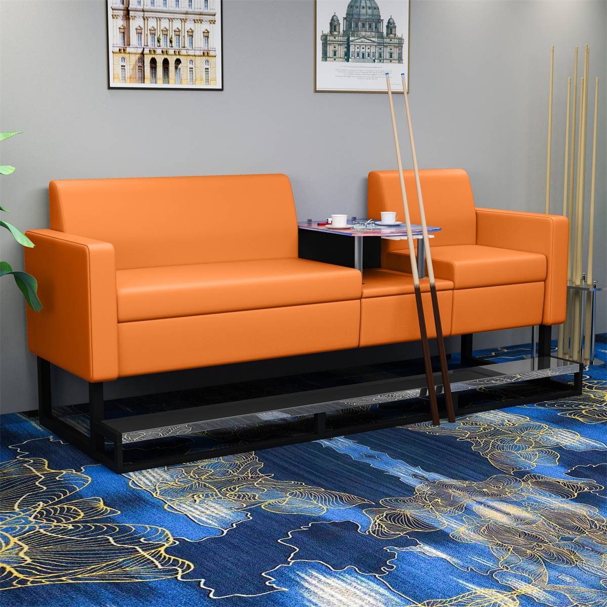 E-three-person-orange color