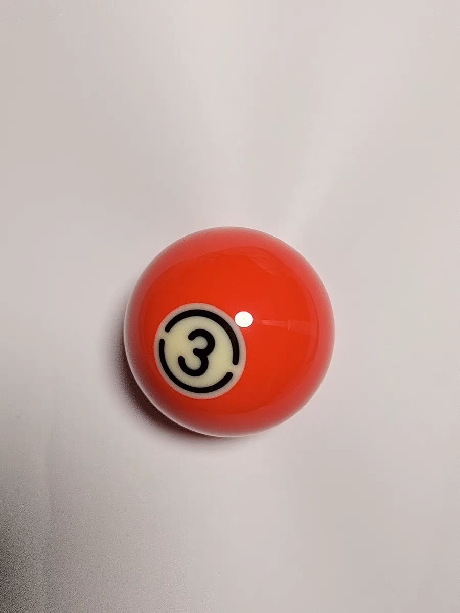 No. 3 large orange -red crystal ball