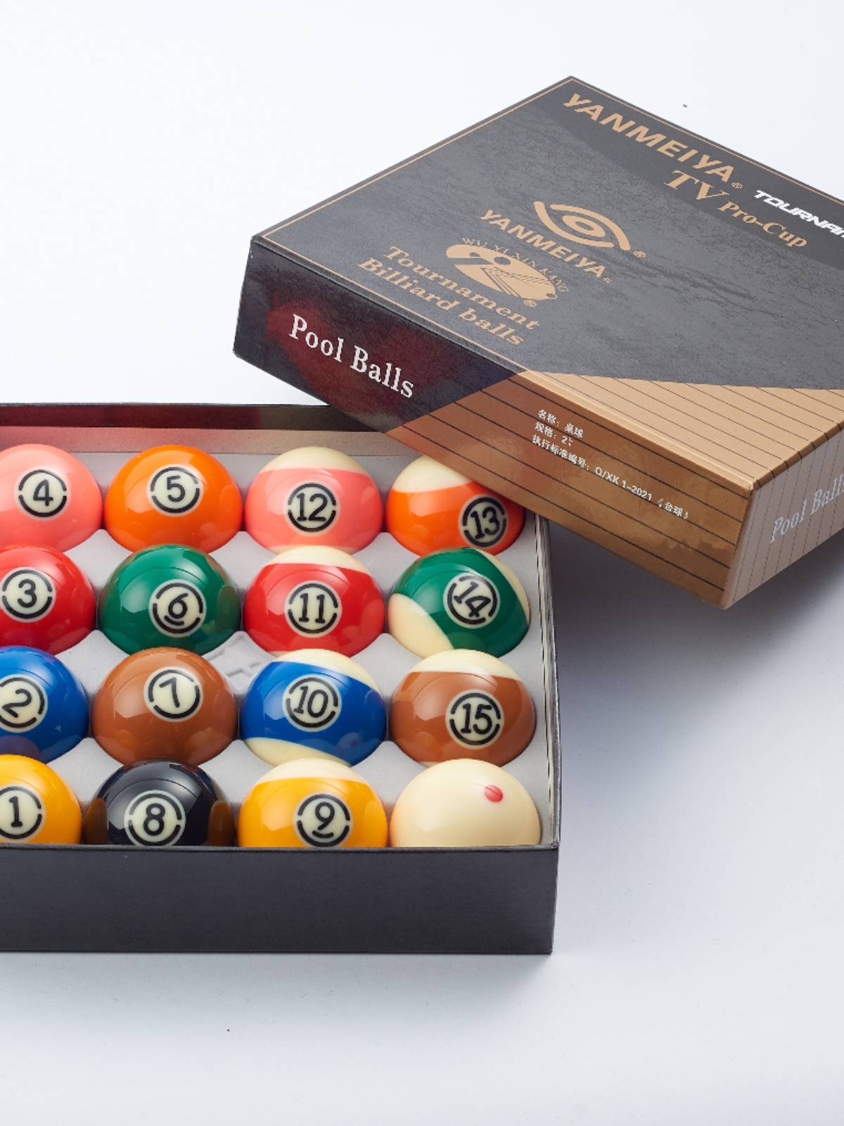 Billiards billiards American Black Eight Sixteen Color TV Standard 5.72 Crystal Ball Xinkang Shijia Eyes and Elegant